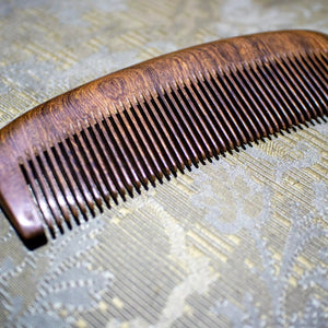 Wicked Beard Company Beard Comb Medium Tooth Brown Sandalwood Beard Comb