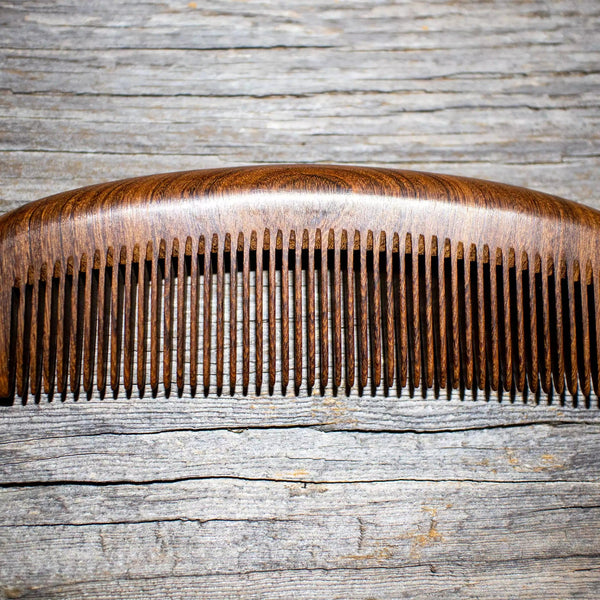Wicked Beard Company Beard Comb Medium Tooth Brown Sandalwood Beard Comb