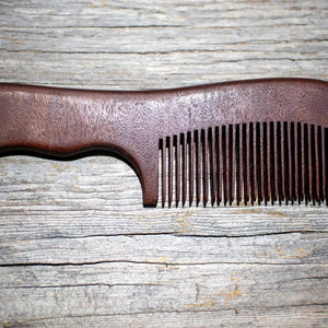 Wicked Beard Company Beard Comb Medium Tooth Red Sandalwood Beard Comb