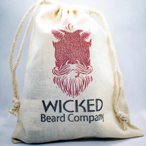 Wicked Beard Company front full view of a premium Wicked Gift Bag