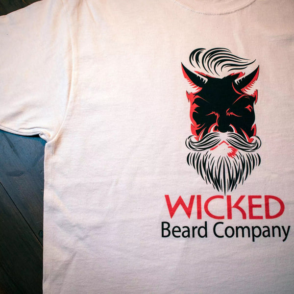 Wicked Beard Company T-Shirt Large / White Wicked Beard Company T-Shirt